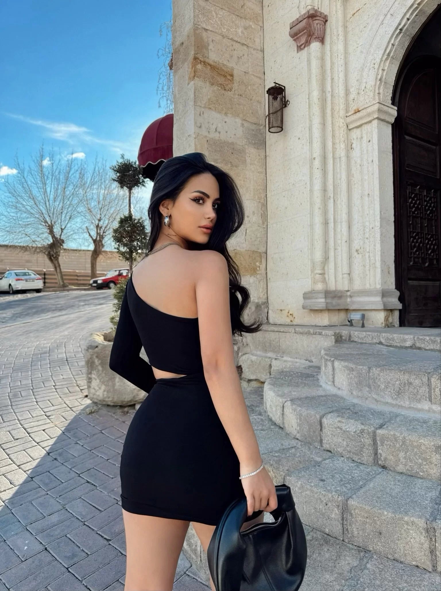 One-Shoulder Ruched Dress