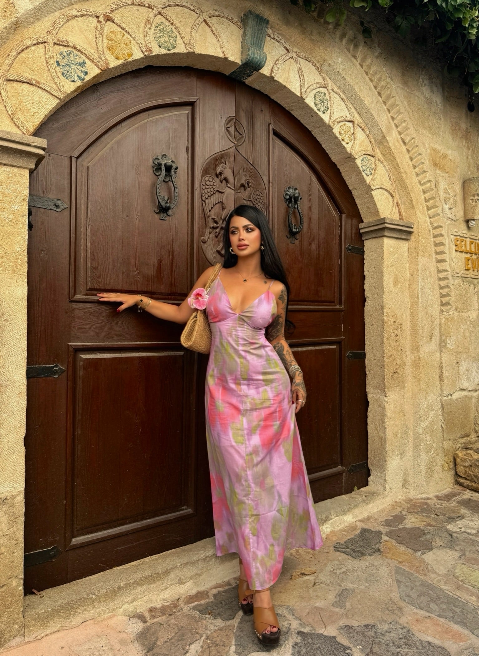 Tie-Dye Strappy Dress