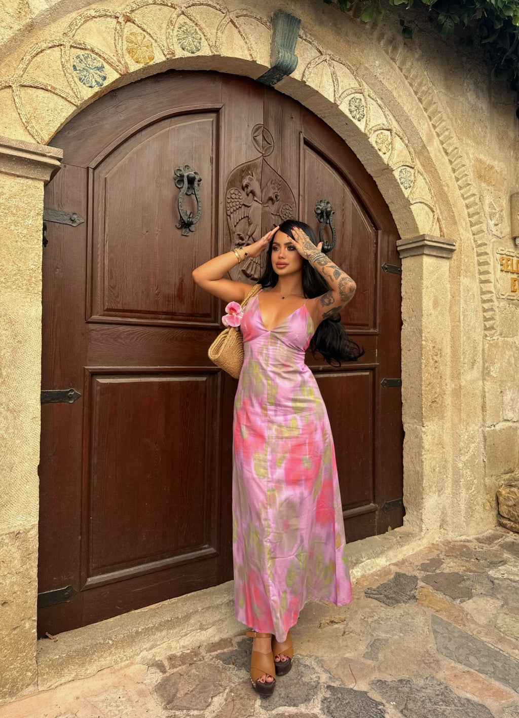 Tie-Dye Strappy Dress