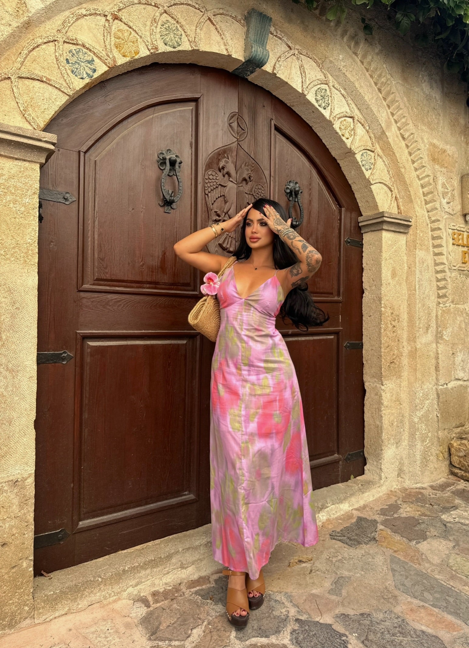 Tie-Dye Strappy Dress