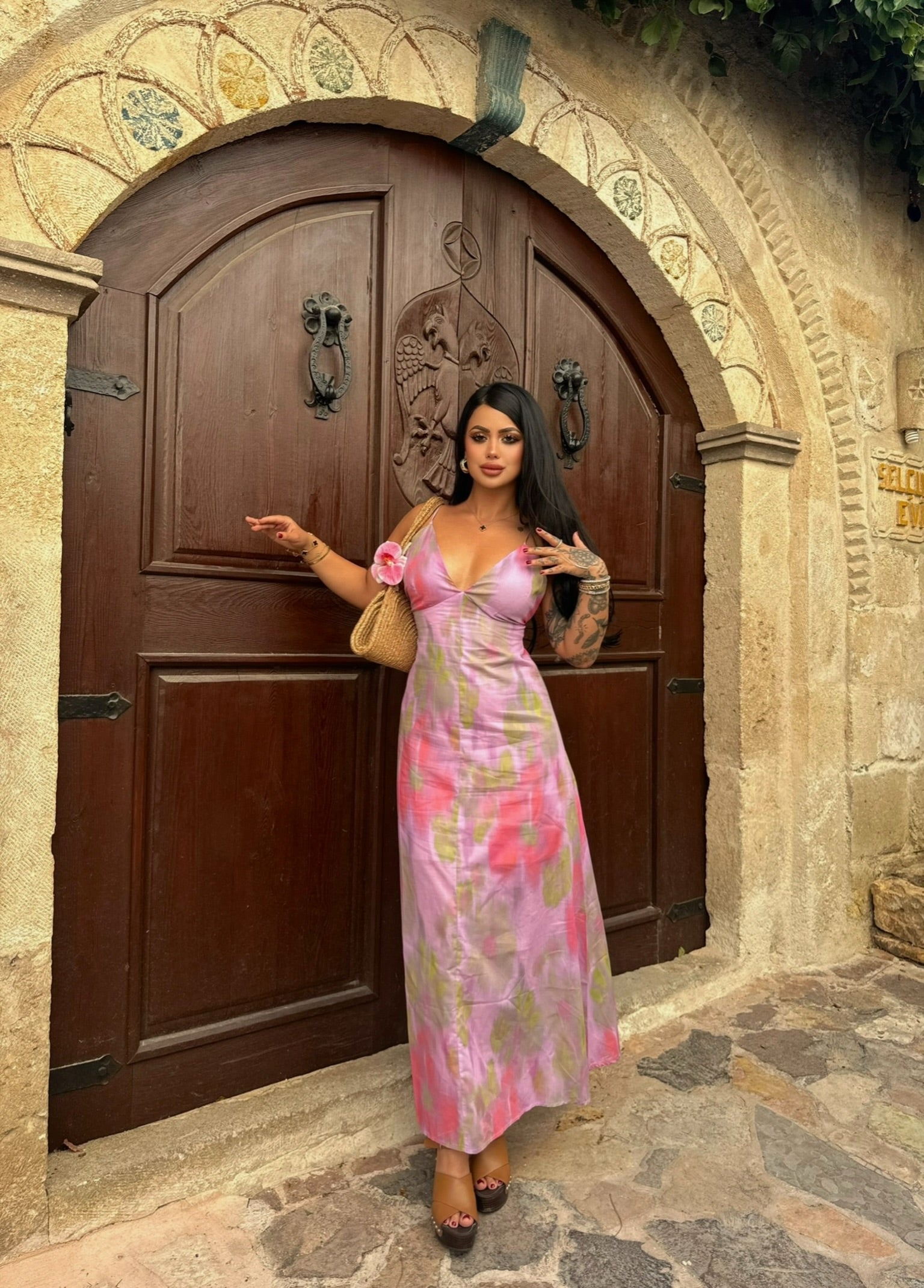 Tie-Dye Strappy Dress