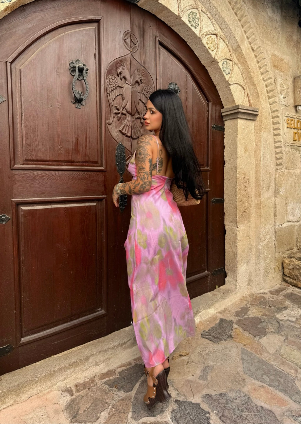 Tie-Dye Strappy Dress