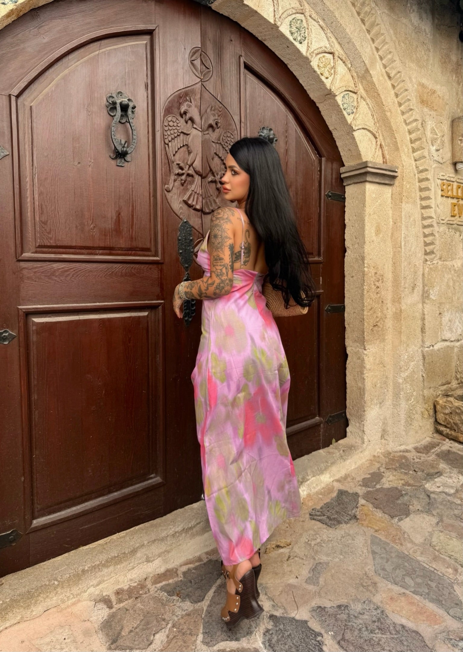 Tie-Dye Strappy Dress