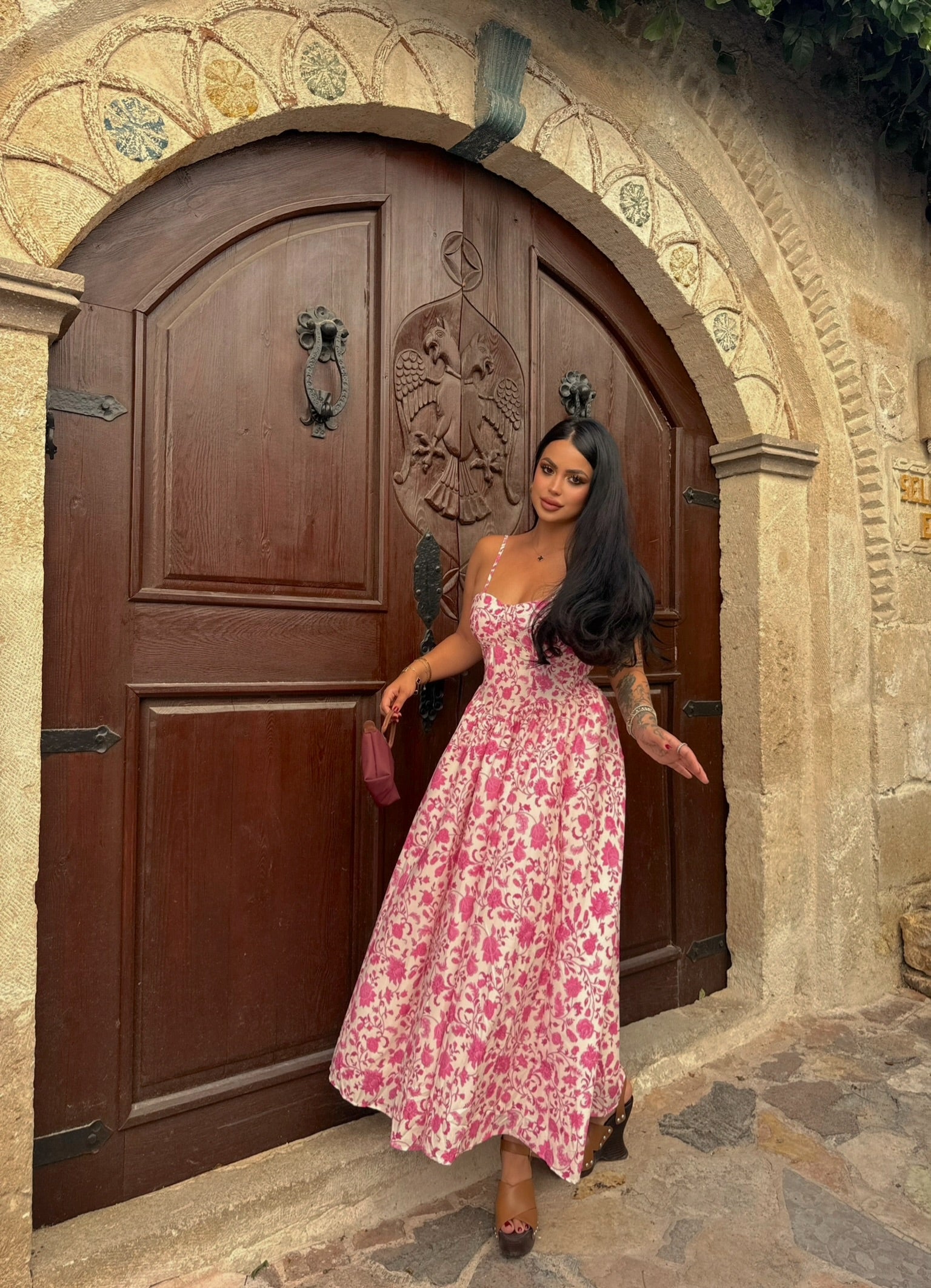 Pink Mosscep Glopped Dress