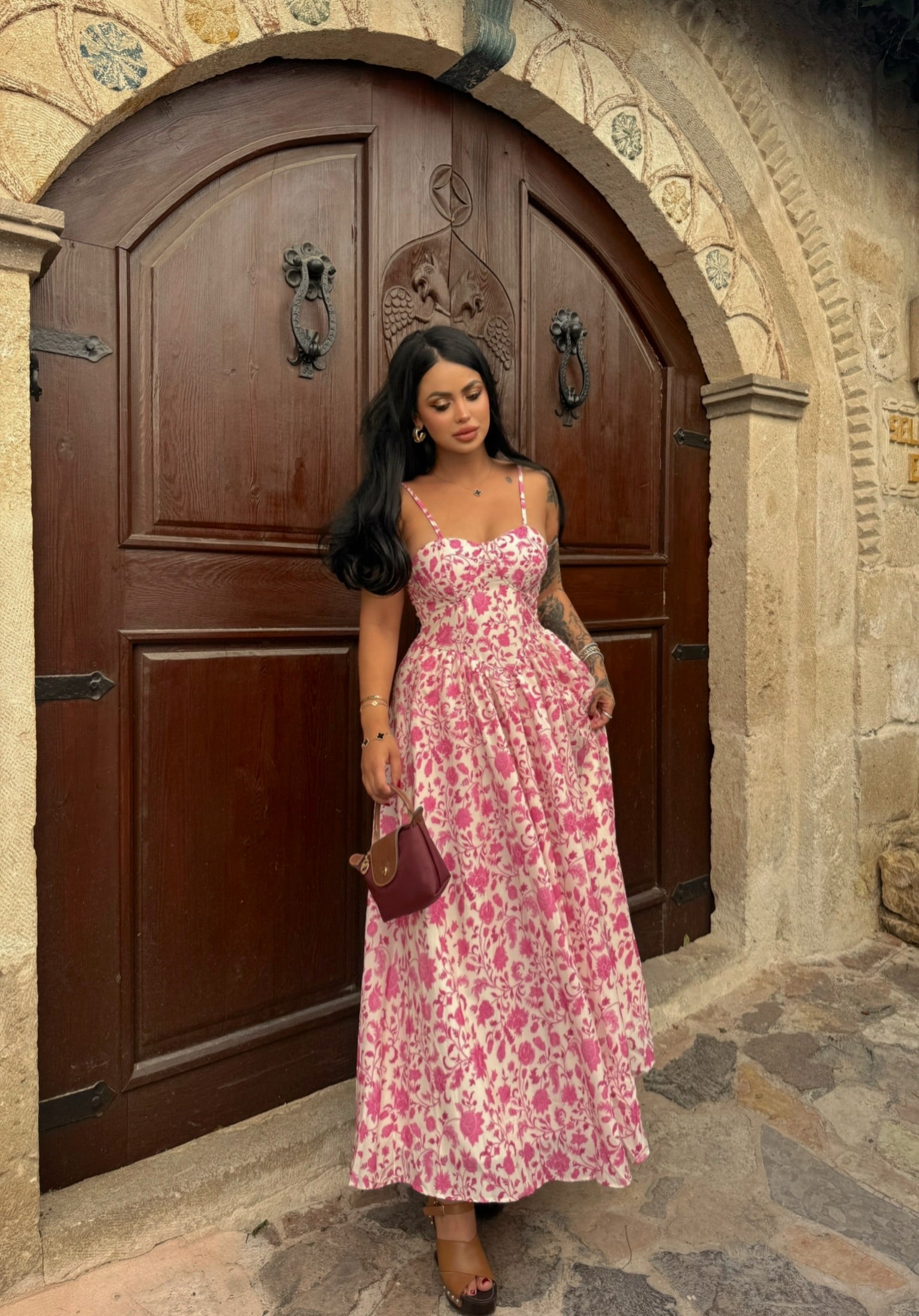 Pink Mosscep Glopped Dress