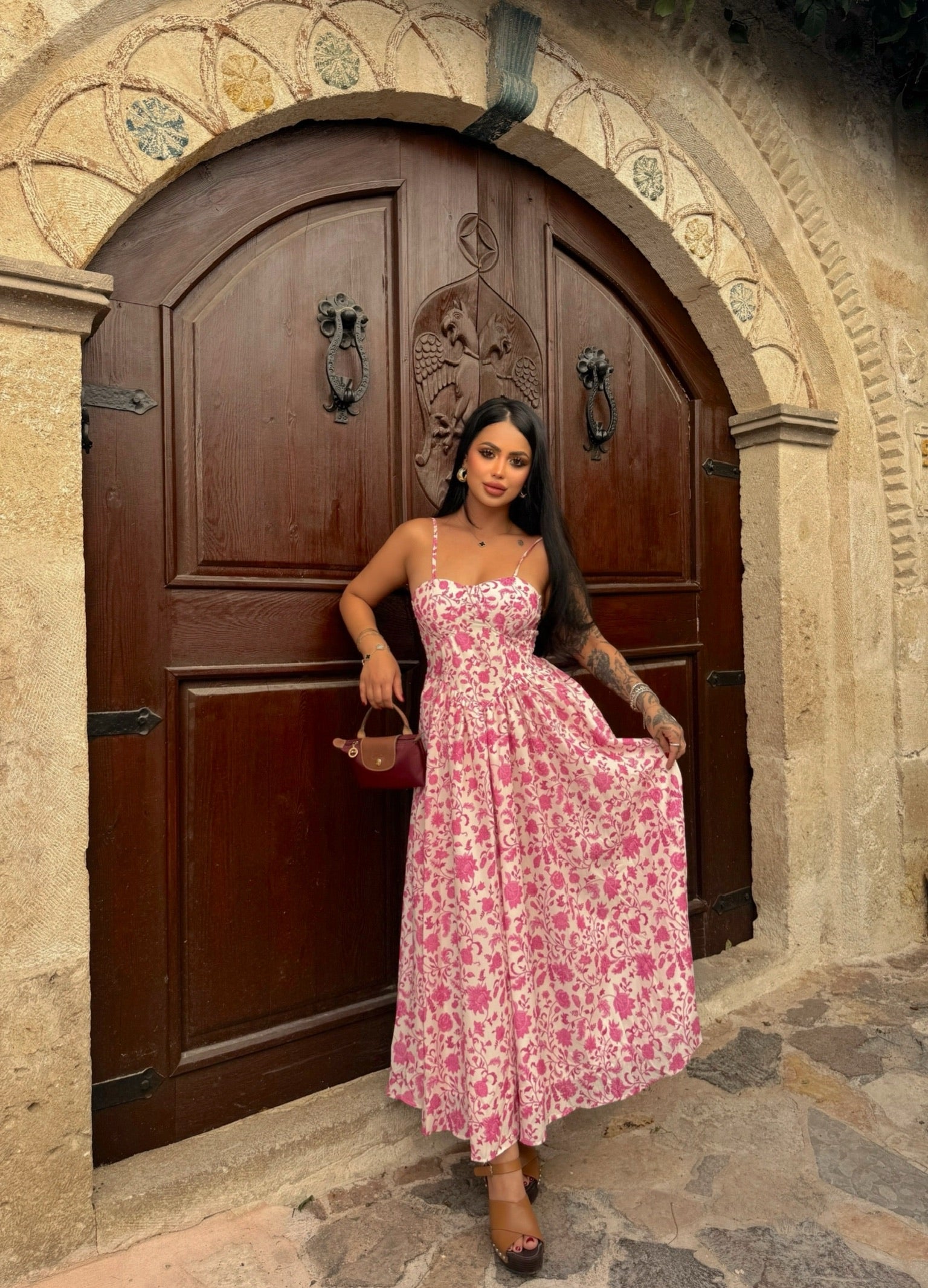 Pink Mosscep Glopped Dress