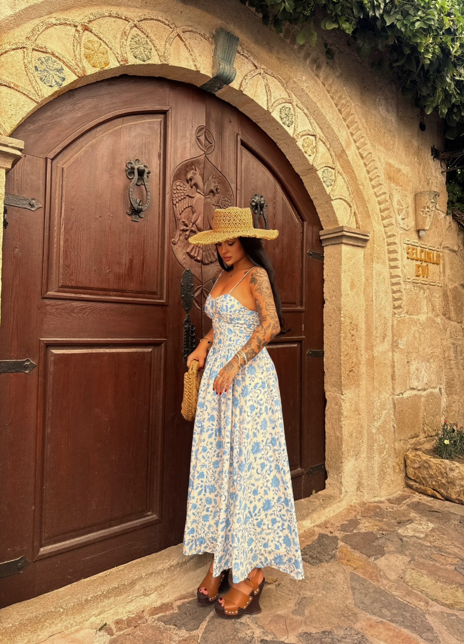 Blue Mosscep Glopped Dress