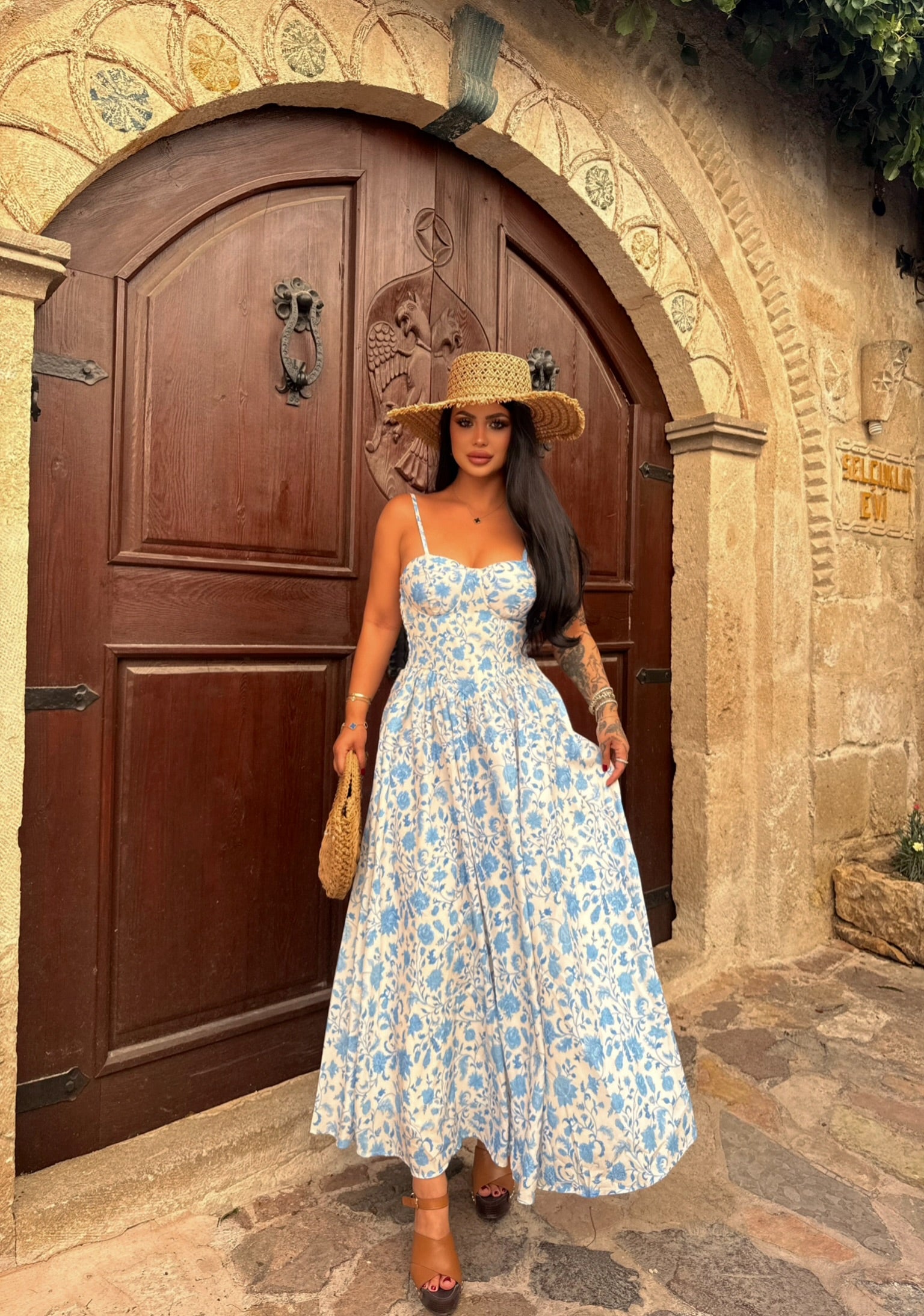 Blue Mosscep Glopped Dress