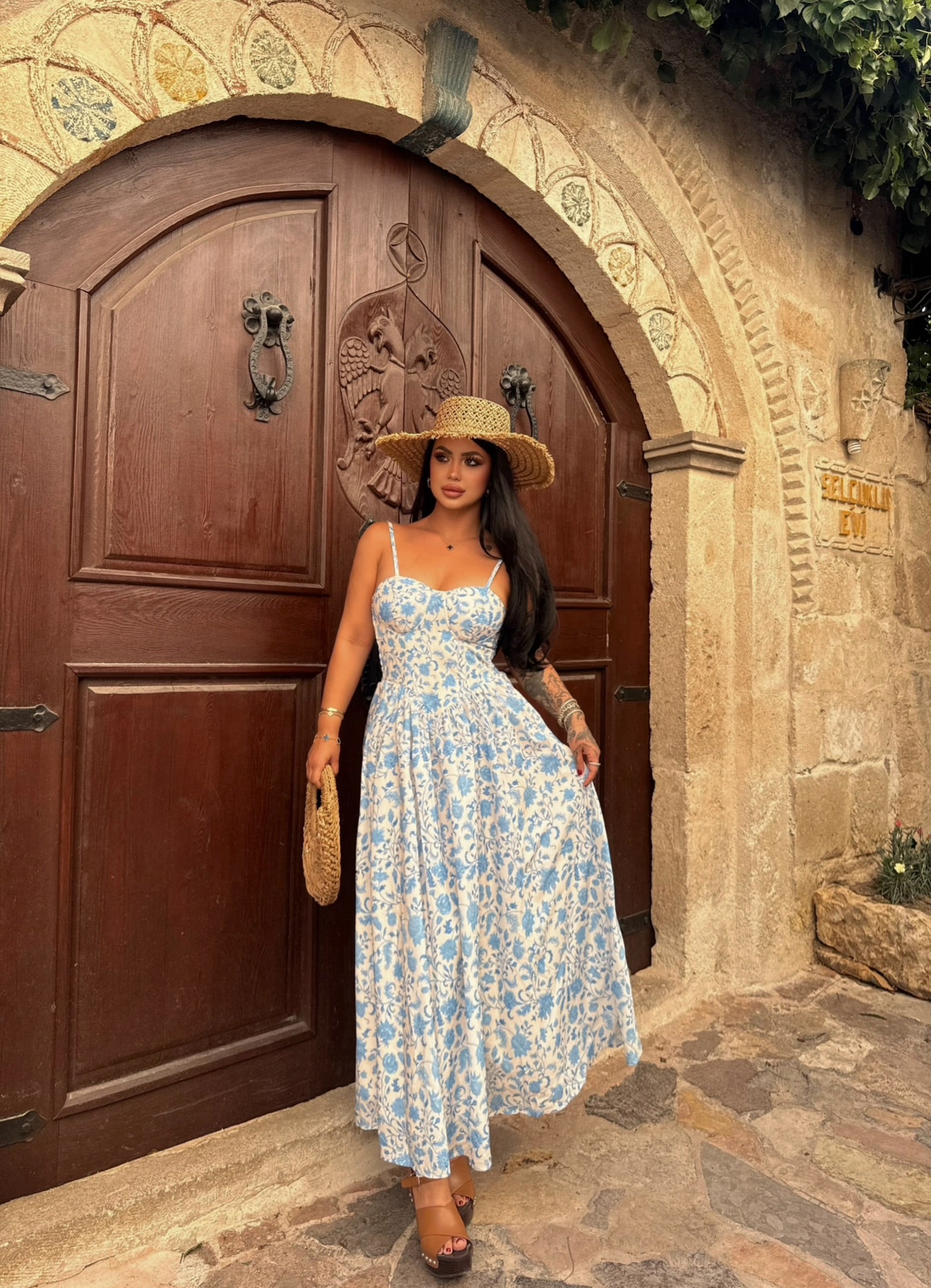 Blue Mosscep Glopped Dress