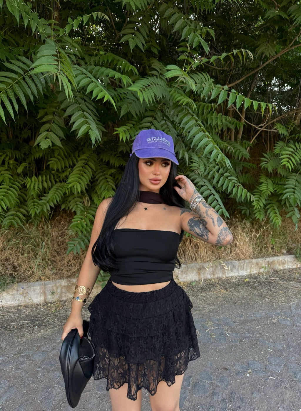 Black Lace Skort