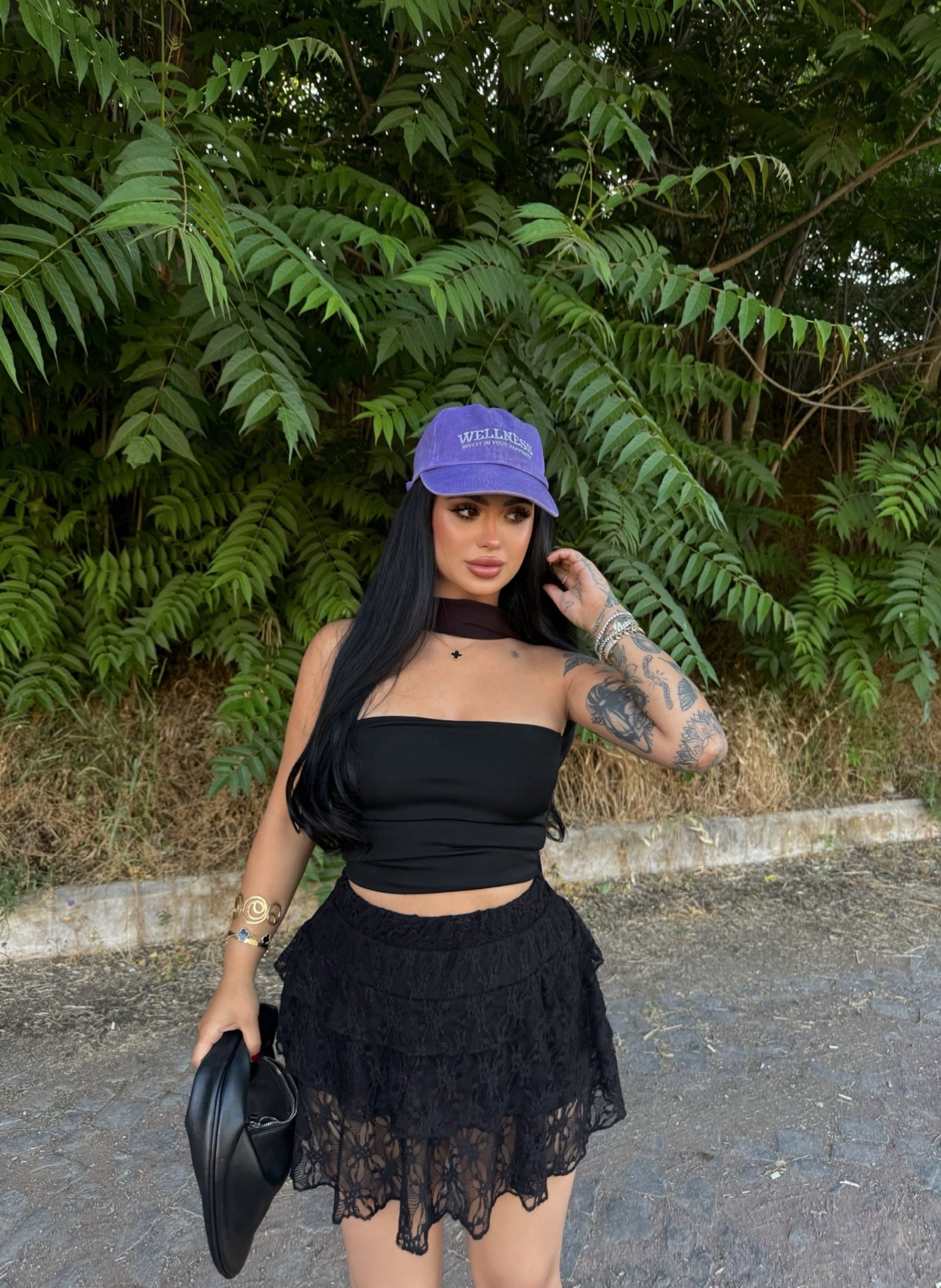 Black Lace Skort
