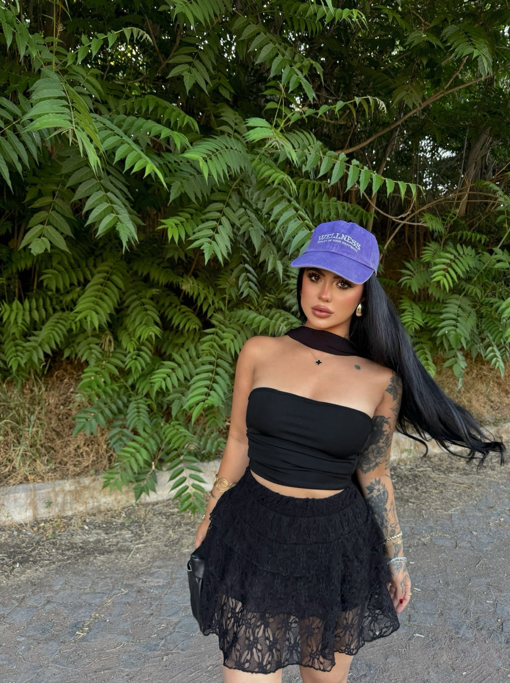 Black Lace Skort