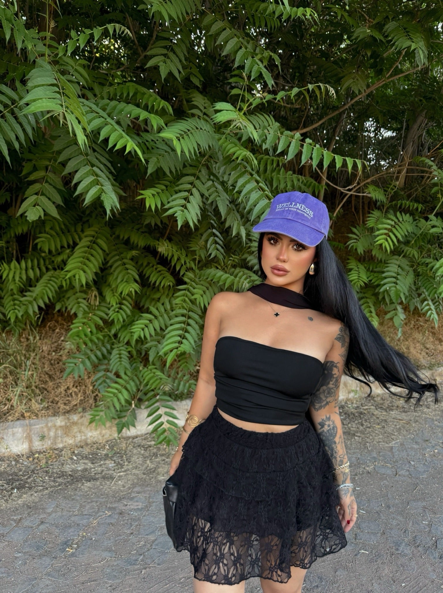 Black Lace Skort
