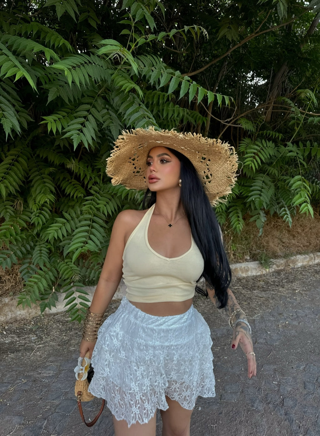White Lace Skort