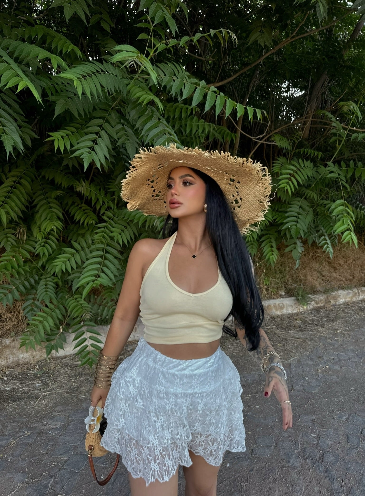 White Lace Skort