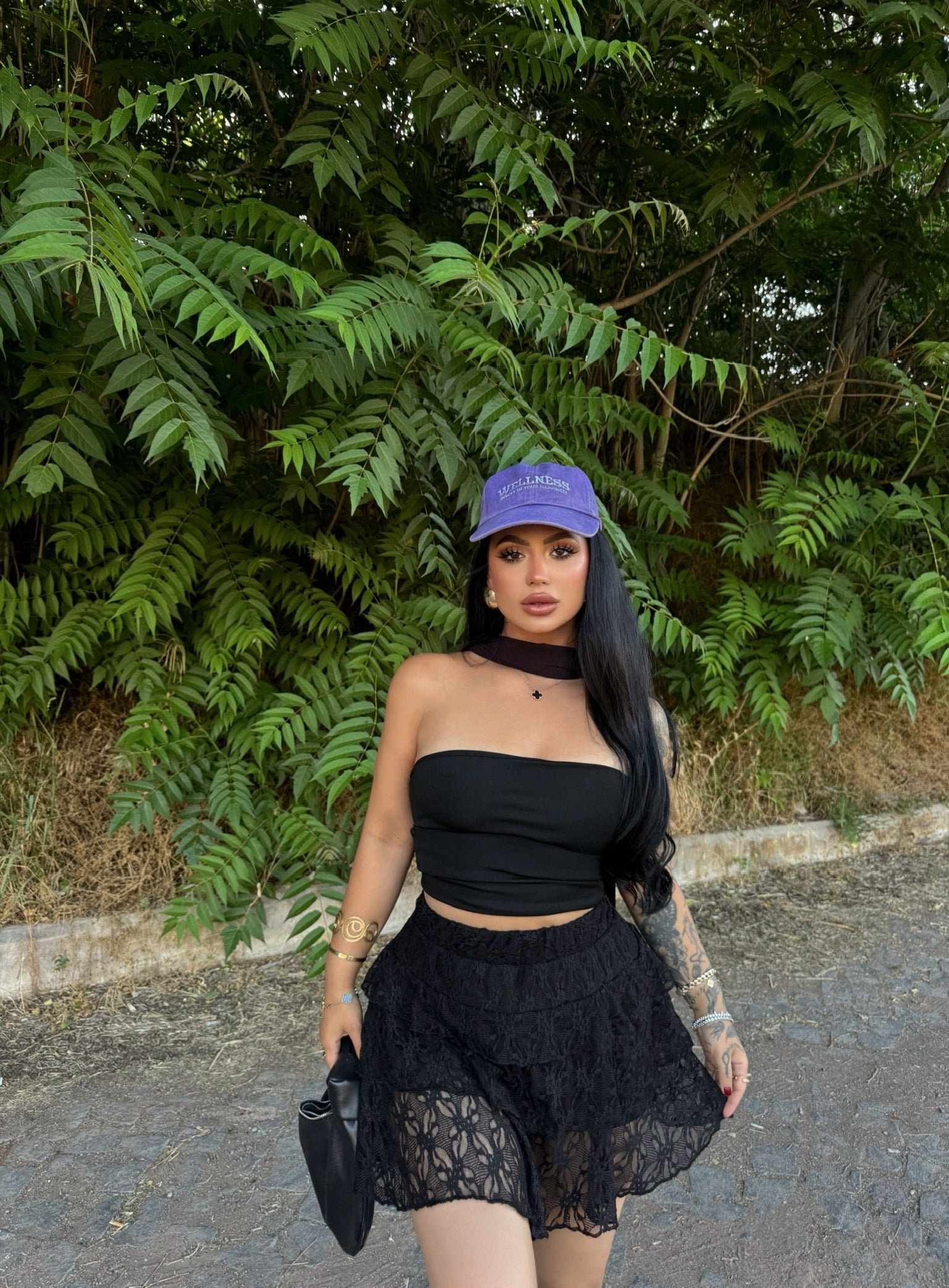 Black Lace Skort