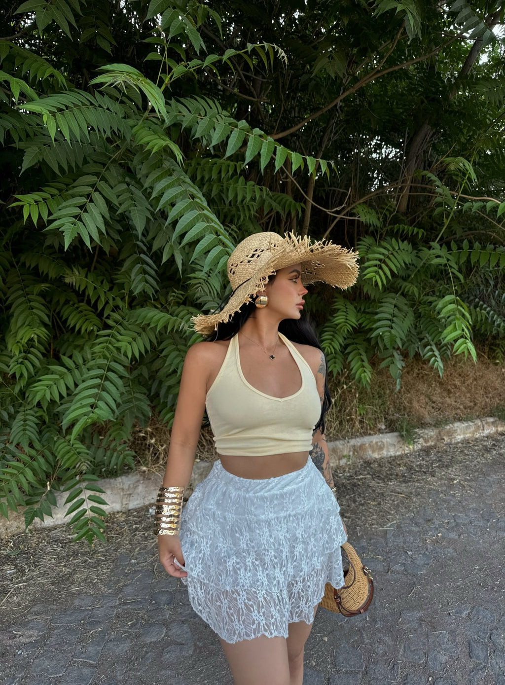 White Lace Skort