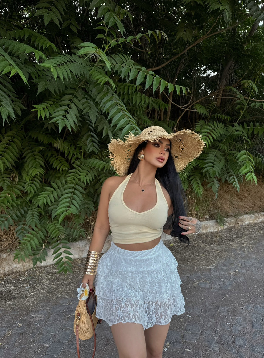 White Lace Skort