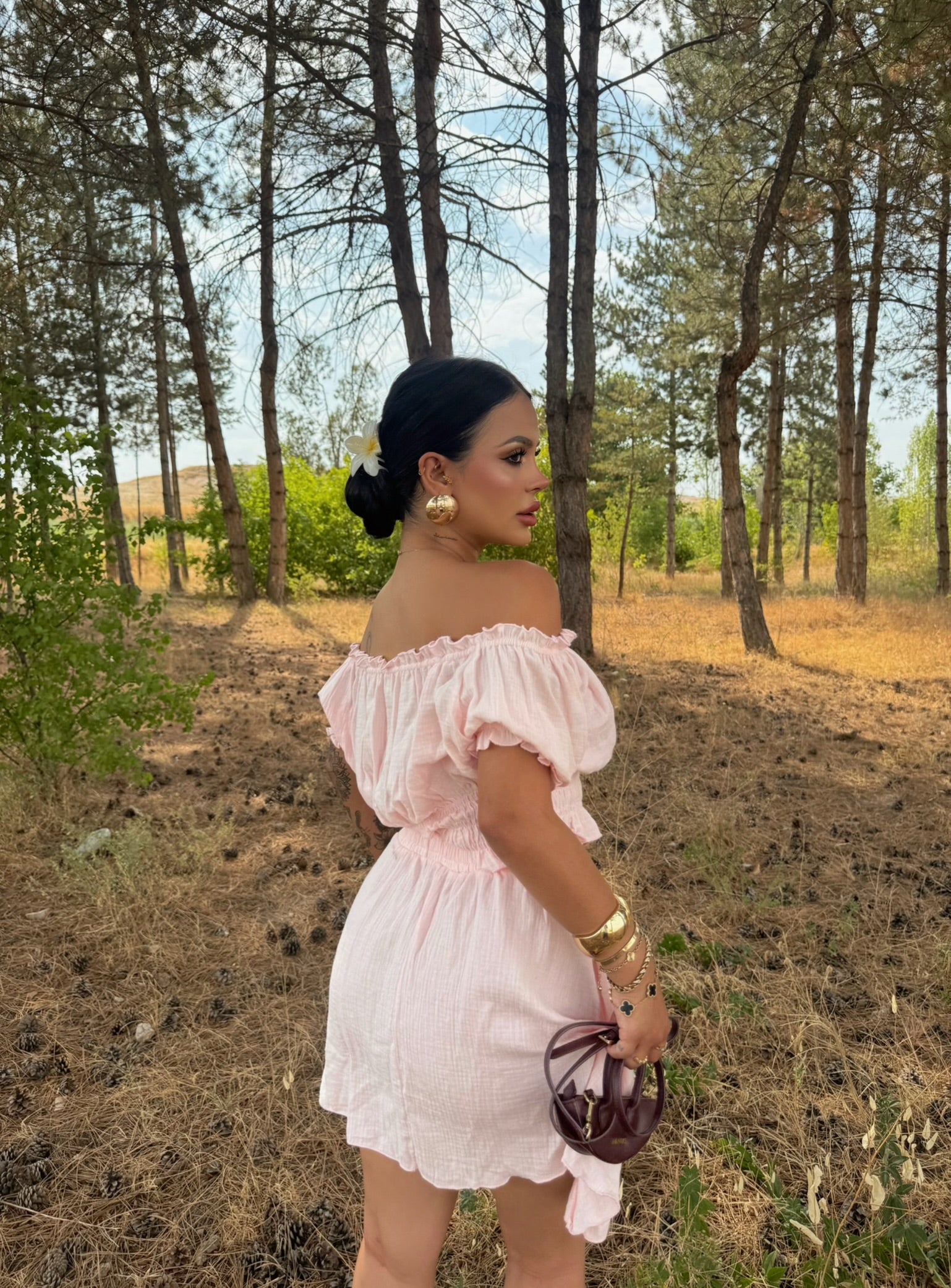 Powder Madonna Skirt Two-Piece Set