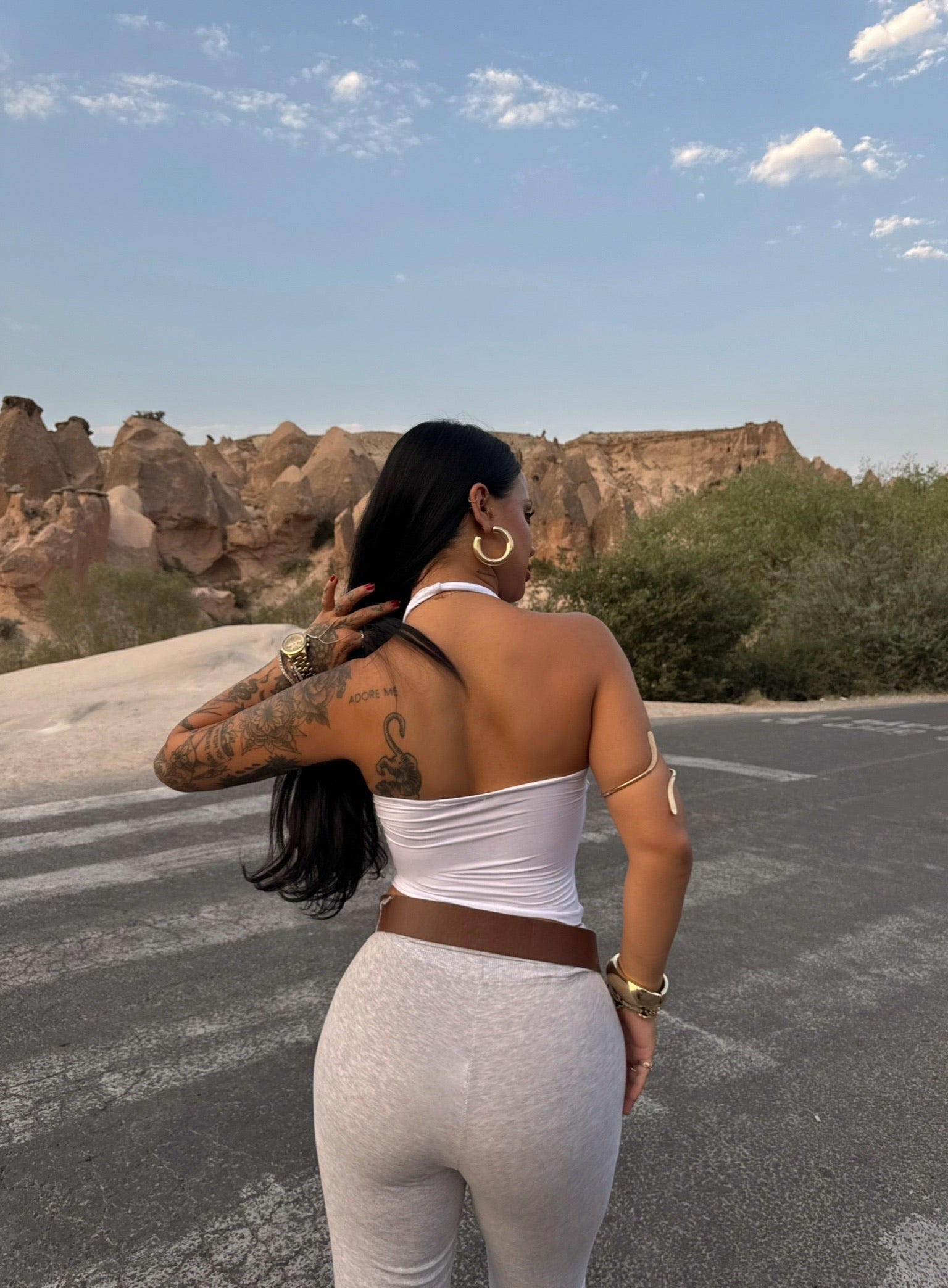 White Halter Neck Polyamide Crop Top