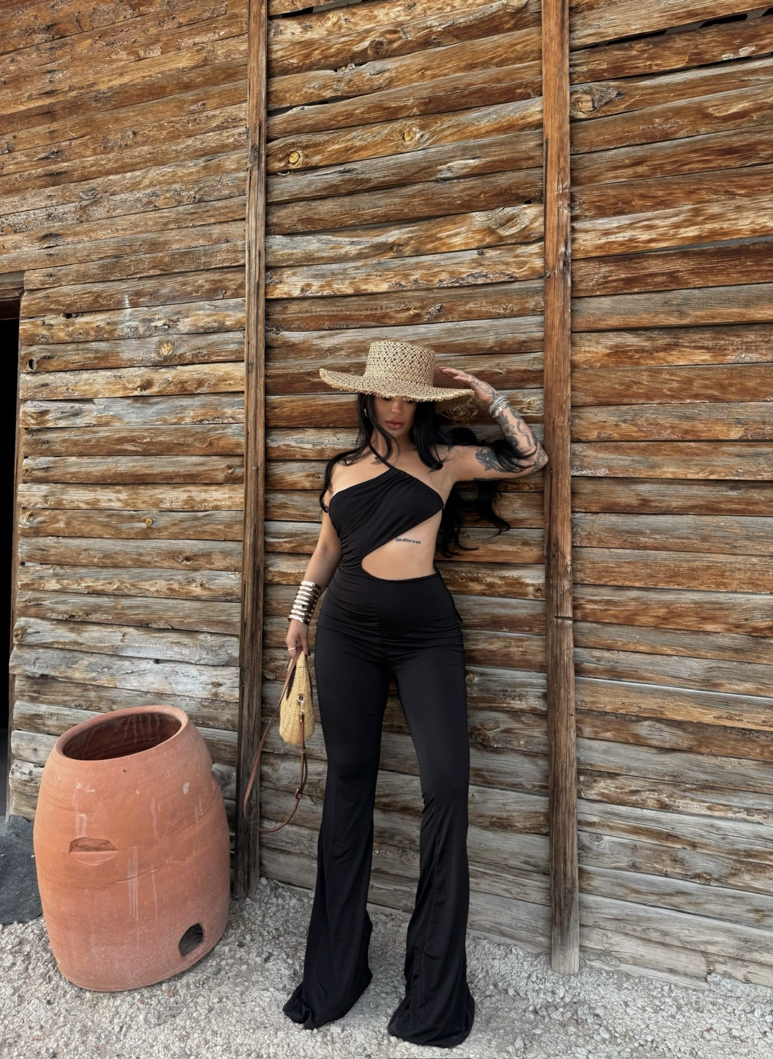 Cutout Flared Jumpsuit