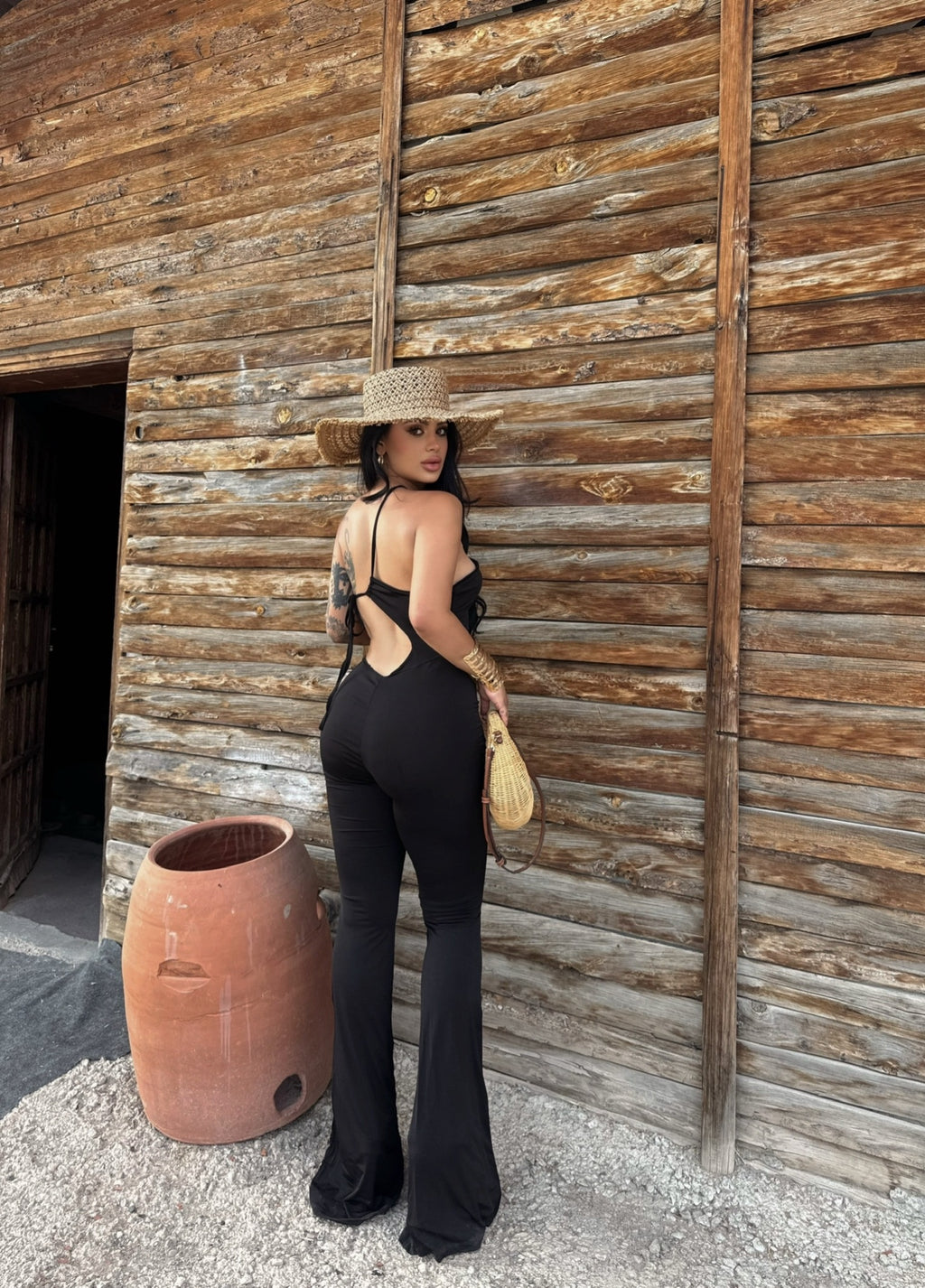Cutout Flared Jumpsuit
