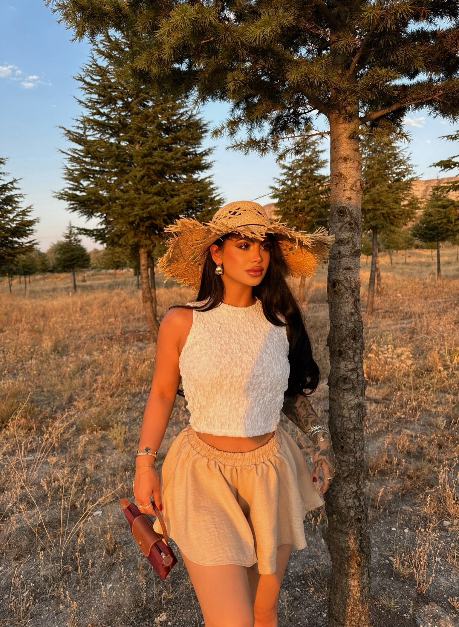 White Lace Crop Top